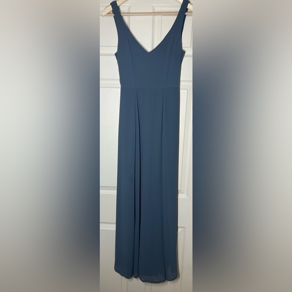 Show Me Your MuMu Slate Blue Jenn Maxi Bridesmaid Dress Sz XS Wedding Occasion - Picture 6 of 13
